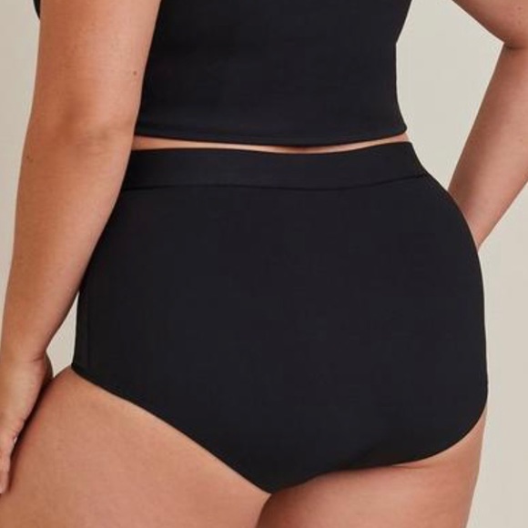 HIGH WAIST ACTIVE SWIM BRIEF - MATTE BLACK - SIZE 1 - Picture 3 of 4